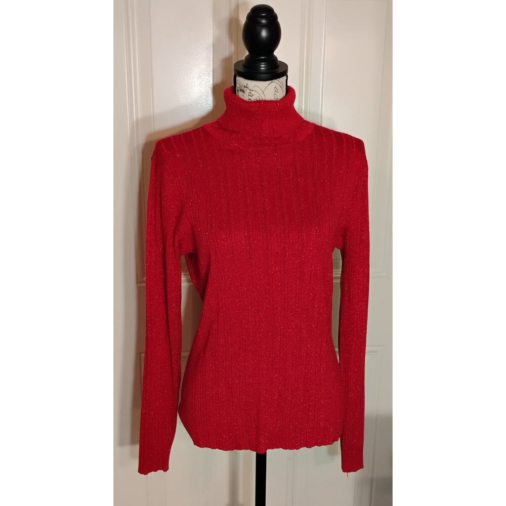 Cato Sweater Shirt Glitter Women Size Extra Large Color Red